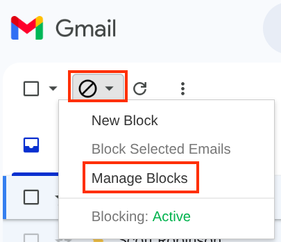 Block Sender manage blocks